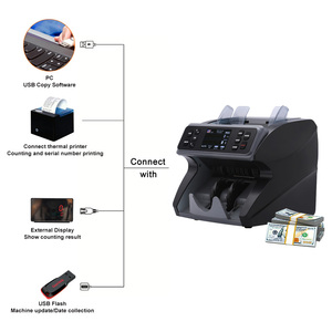 Feelteck Máquina contadora de moneda 2 CIS Sensor Bank Counter con detección de billetes falsos Value Bank Counting - Product Image 5