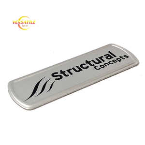 Engraved Aluminum Nameplate <strong>Embossed</strong> Etched Stainless Steel Logo Name Plates With Foam Self-Adhesive