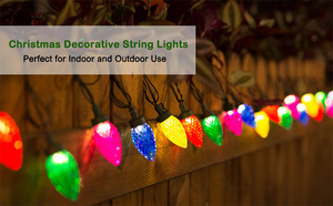 Guirnalda de luces <span class=keywords><strong>LED</strong></span> de fresa, decoración de árbol de jardín IP44, plástico para exteriores, C6, 8 funciones, 5M, 50 <span class=keywords><strong>LED</strong></span> - Product Image 2