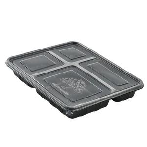 2 Compartment 1200ml Microwave PP <strong>Rectangular</strong> <strong>Containers</strong> Disposable <strong>With</strong> <strong>Lid</strong> for Food Hot Packaging Takeaway Fast - Product Image 4
