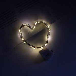 2022 nuovo pulsante a batteria 1m 2m 3m Mini nastro filo fata luci stringa Led per la decorazione dell'albero di natale - Product Image 5