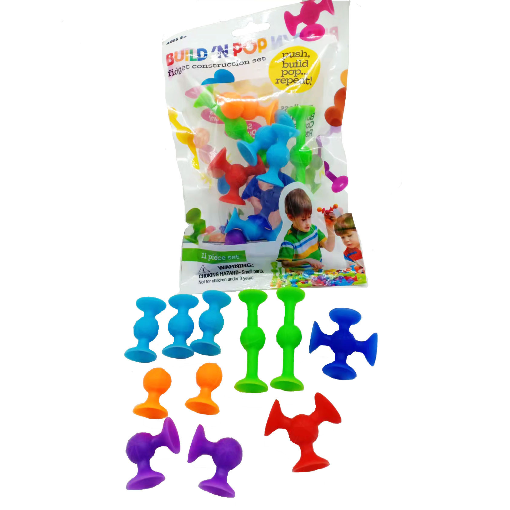 Tamaño pequeño 11 piezas en bolsa de color
