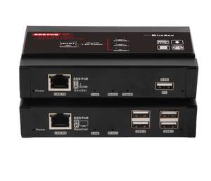 Extensor KVM HDMI 4K @ 30Hz sobre TCP IP, compatible con interruptor de red Gigabit PoE con EDID y 4 puertos USB 2,0 hub - Product Image 1