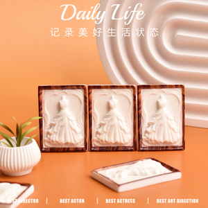 Thu nhỏ ảnh cưới khung nhựa flatback Cabochon cho Diy kem keo phụ kiện mini cảnh trang trí - Product Image 3