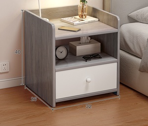 Mesita de noche multifuncional, moderna y sencilla, estante de almacenamiento pequeño, dormitorio principal, nuevo armario de almacenamiento, mesita de noche, armario pequeño - Product Image 4