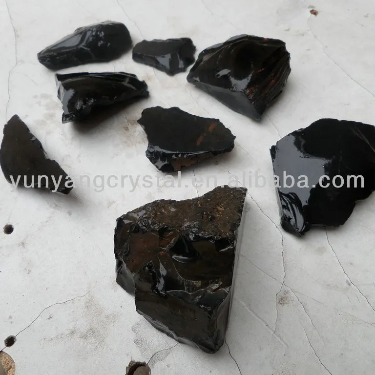 naturale pietra nera ossidiana per la vendita