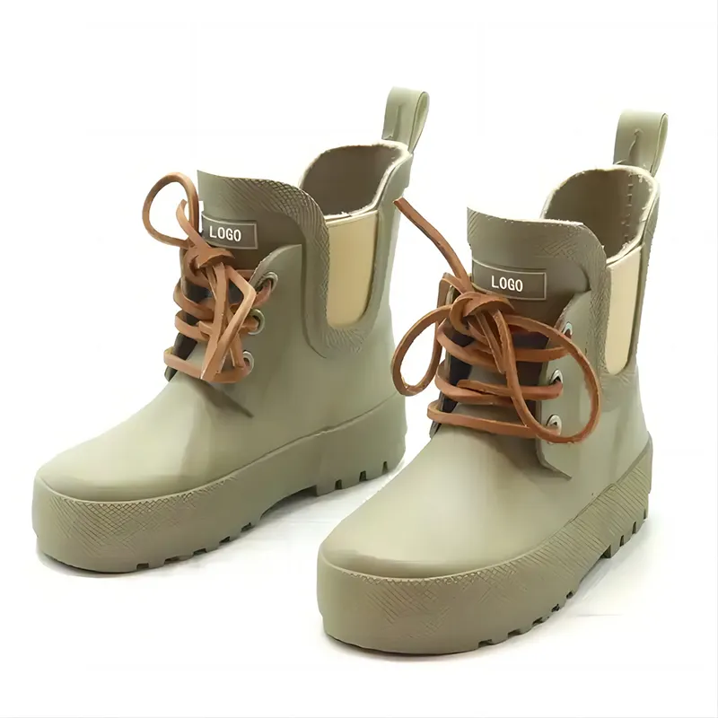 Concevez vos propres bottes de gomme en caoutchouc pour bébé lacet bottes de pluie imperméables pour filles bottes de pluie chelsea pour enfants