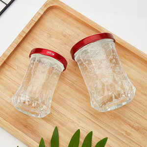 Luxurious 1oz 2oz 3oz 5oz Round Glass Jam <strong>Jar</strong> Empty Honey <strong>Jar</strong> With Plastic Lid for Cosmetics Food Packaging and Storage