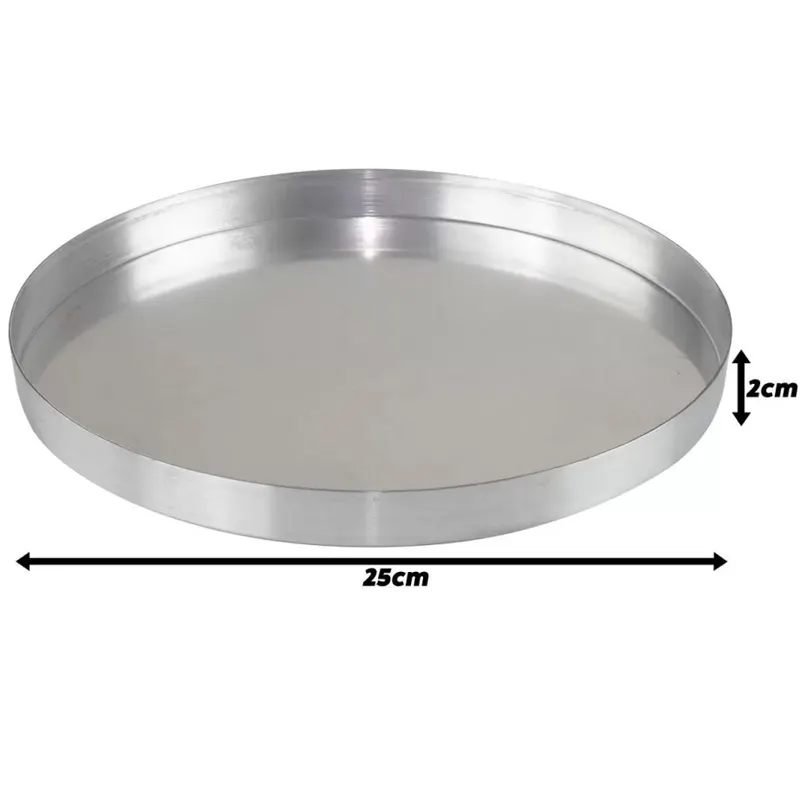 Khách sạn nhà hàng bánh công cụ 25x2cm Vòng nhôm bánh nướng khuôn/Khuôn bánh Pizza Pan