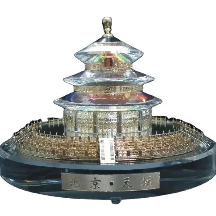 Jingrui 3d cristal do templo do céu, modelo de construção em miniatura para lembrança jb076