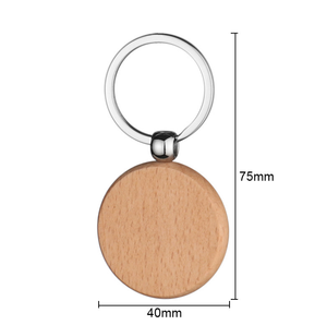 木製キーホルダープリント刻印カスタムロゴ - Product Image 4