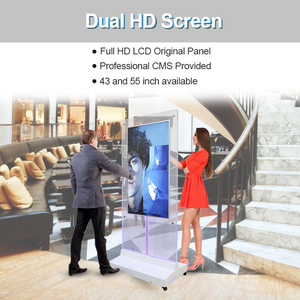 Ультра высокая яркость 49 дюймов двойной экран Крытый Digital Signage Android/Windows Lcd прозрачный рекламный дисплей - Product Image 5