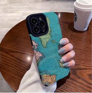 クリエイティブデザイン世界地図印刷TPU人工皮革携帯電話カバーケースiPhone6 7 8 X Xr Xs 11 12 13 14 15 16 Pro - Product Image 5