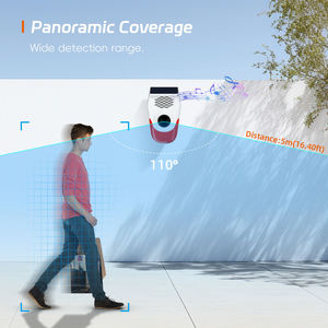 SMARSECUR Outdoor Solar Strobe <strong>Light</strong> 120db 8 Voice <strong>Functions</strong> Powered Wireless Infrared Motion <strong>Sensor</strong> Detector - Product Image 2