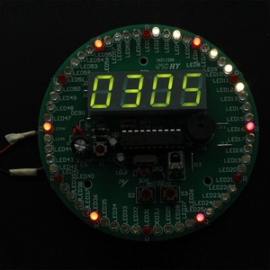 4 Digitale LED-Röhren anzeige Rotierender Zeit schalt uhr Alarm temperatur modul Kit DIY-Kits mit IR-Fernbedienung
