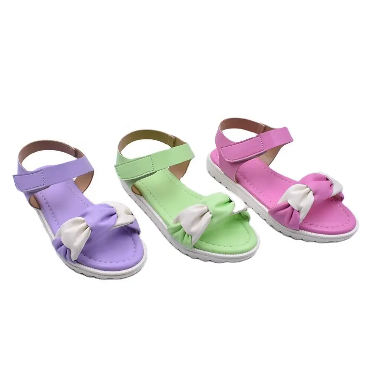 New Design Fashion Flat Summer Kids Shoes And Little Girls Sandals 2024