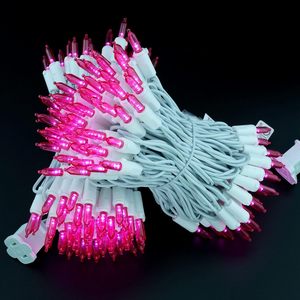 2025 February 14th Decorative UL Commercial Grade 100 <strong>Count</strong> Waterproof Pink LED Mini <strong>String</strong> <strong>Lights</strong> End to End for Wedding