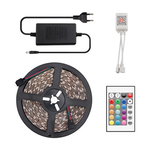 5m 5050 חכם הוביל רצועת הוביל אורות RGb גמיש מנורת סרט סרט סרט דיקוד עם <span class=keywords><strong>dc</strong></span> 12v מתאם