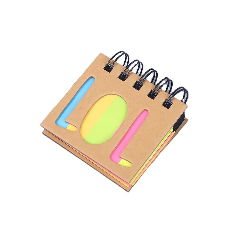 2023 Logo personalizzato bobina di colore che strappa libro carta Kraft copertina rigida scheda indice Mini Notebook pubblicità regalo creativo taccuino
