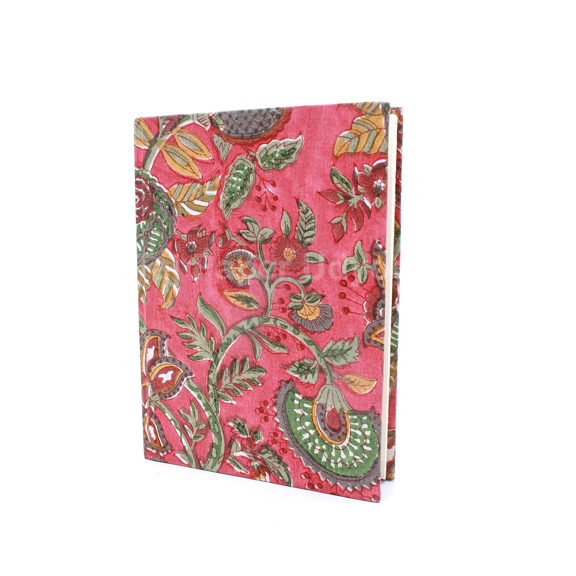 Cuaderno personalizado A5 con estampado Floral, cuaderno blanco hecho a mano de 240 páginas, fabricante de India