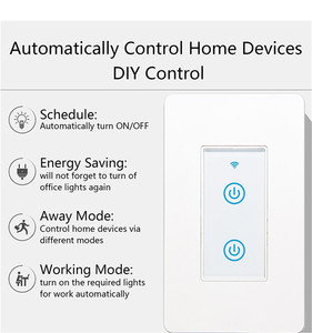 美国 Hot Homekit 无线控制 2 组 Tuya 智能家居自动开关 Wifi 智能计时器墙壁开关 led灯智能轻触开关 - Product Image 5