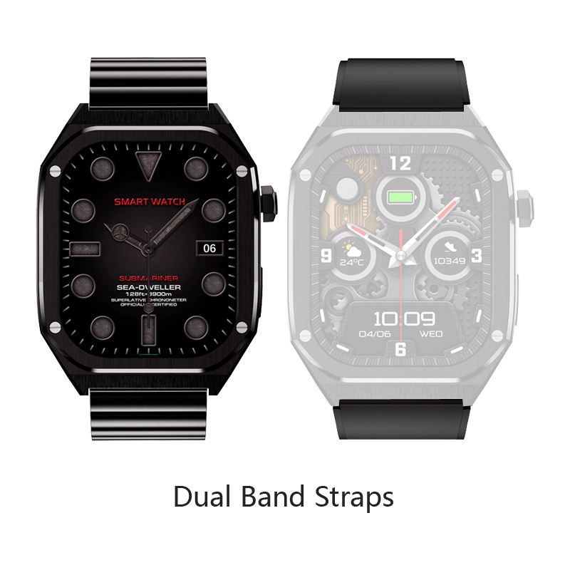 Acier noir + silicone noir