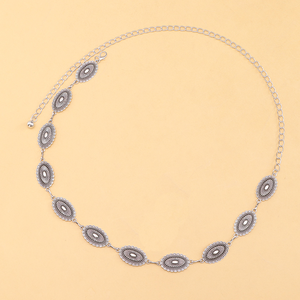 Chaîne de taille accessoire 11 pièces en argent antique