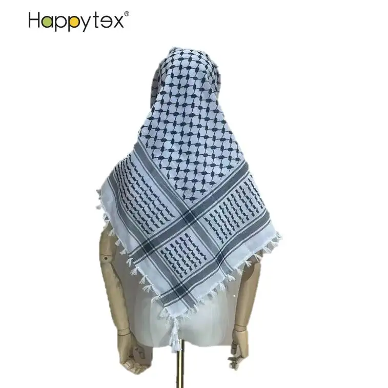 Offre Spéciale saoudien Shemagh arabe écharpe Kuffiyeh Hijab Arafat palestinien arabe écharpe pour femmes châle foulard Palestine Keffiyeh