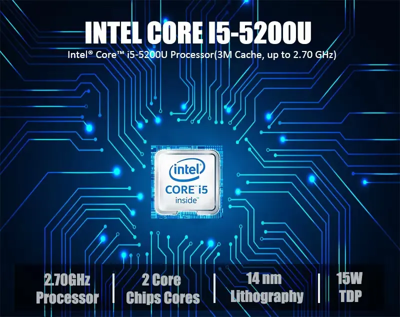 Processeur Intel Core I3 I5 I7, mini ordinateur industriel 8 Go Ddr3 128 Go SSD Dual Core, mini ordinateur industriel