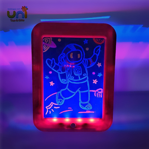 Hot Sell Children Clipboard Fluorescence <strong>Led</strong> Drawing Writing Board Magic Pad Light