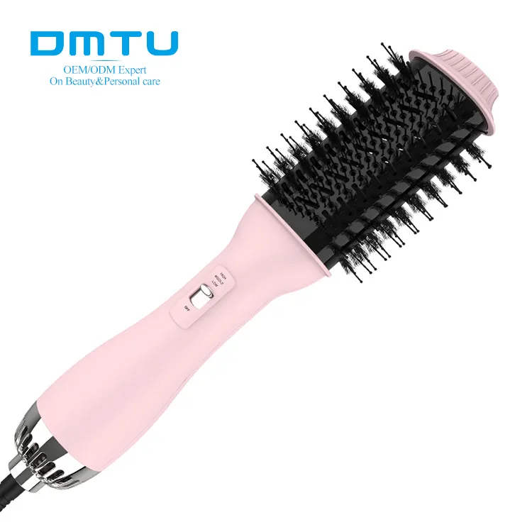 DMTU-Herramientas de cabello de marca privada, cepillo para alisar el cabello, secador de pelo rotativo eléctrico para el hogar, cepillo de estilismo de aire caliente