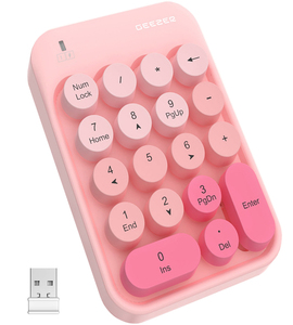 18 teclas Retro redondo Keycads lindo Mini número teclado portátil 2,4G Plug and Play inalámbrico número teclado para PC/escritorio/portátil - Product Image 2