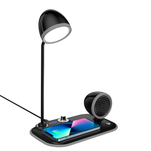 Estación de carga rápida multifuncional 3 en 1 Lámpara de mesa Led Luz de escritorio Cargador inalámbrico - Product Image 3