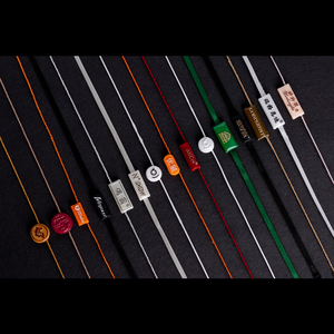 Cheap Custom HangTag Rope Polyester Product <strong>String</strong> Luxury Cloth <strong>Tags</strong> Seal <strong>String</strong> With Embossed logo Plastic Seal Hang <strong>Tag</strong> <strong>String</strong> - Product Image 2