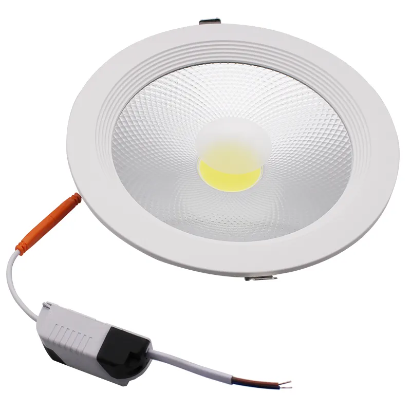 Spot lumineux Led circulaire en Aluminium avec technologie COB, éclairage d'intérieur, luminaire de plafond, lumière blanche naturelle, 7/10/15/30W