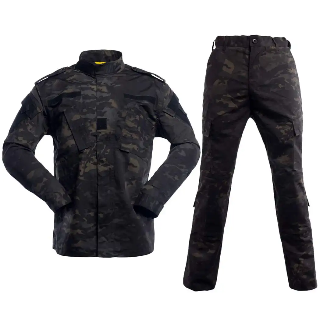 Setelan baju uniseks, seragam pria, jaket Camo dan celana Airsoft Combat Multicam, kemeja taktis berburu Paintball