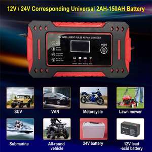 複数の保護パルス修理LcdオートバイEblike車鉛蓄電池修理充電器12V2A 3A6Aバッテリー充電器 - Product Image 6