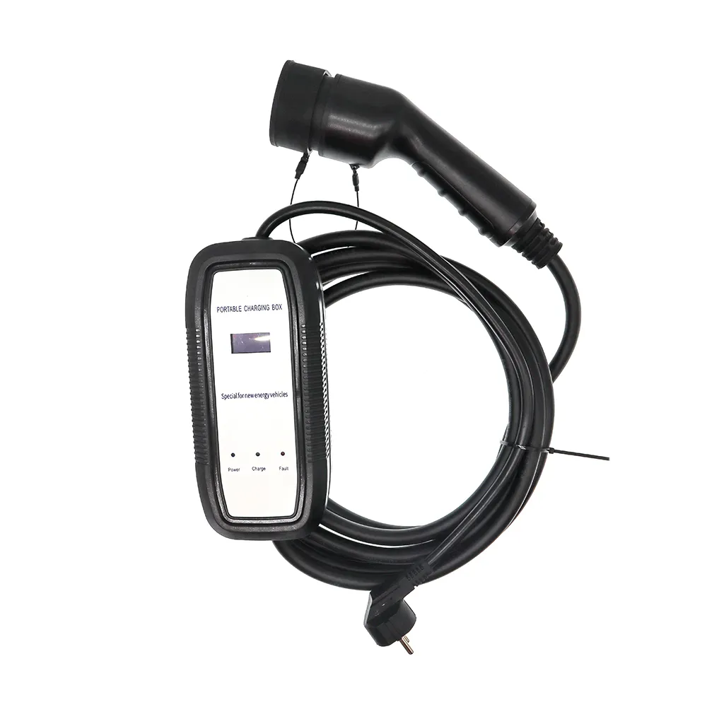 Electric Cars Type 2 32A 16A EV Charger Portable 7kw 3.5kw Charger with Display Screen