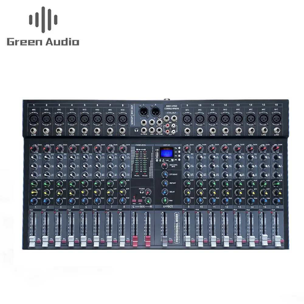 GAX-ET16 Chuyên Nghiệp Mixer 16 Kênh Mixer Với Đầu Ra Reverb Đầu Ra Duy Nhất Blueteeth Có Thể Được Sử Dụng Cho Bar DJ