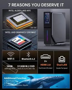 Popolare INTEL 12TH N100/N95 CPU Minipcs S1 Barebone sistema DDR4 8G 16GB LINUX Windows MINI PC supporto Oem Odm computer desktop