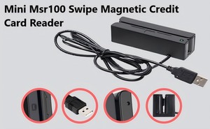 MSR100 strisciare magnetico lettore di carte di credito 3 tracce Hi/Lo raccoglitore di dati USB Msr lettore di schede a strisce per POS controllo di accesso ID - Product Image 4