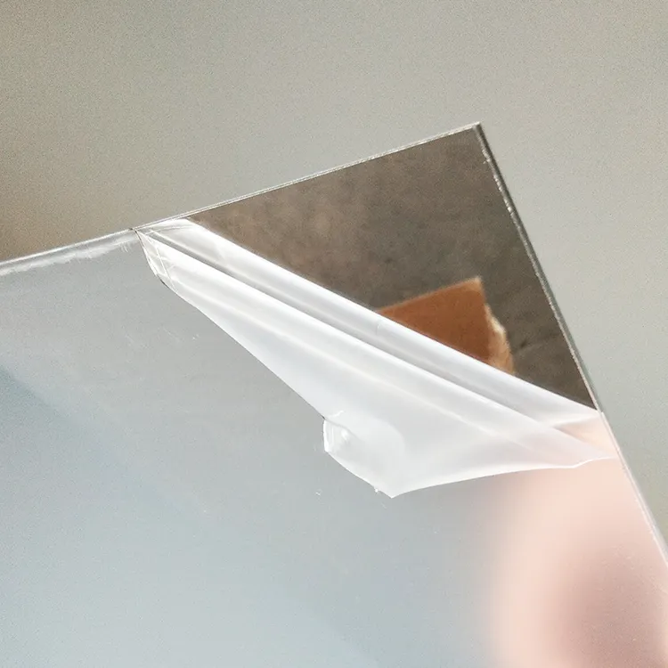 Folha acrílica de espelho de plástico, folha de plástico plexiglass de espessura de 1mm para adesivo de espelho de parede