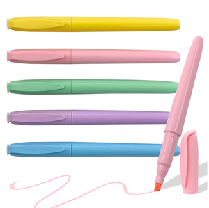 Wholesale Custom Non Toxic 4 mm <strong>Chisel</strong> <strong>Tip</strong> Fluorescent <strong>Highlighter</strong> Pen Washable School Water Based Markers Set for Kids - Product Image 1