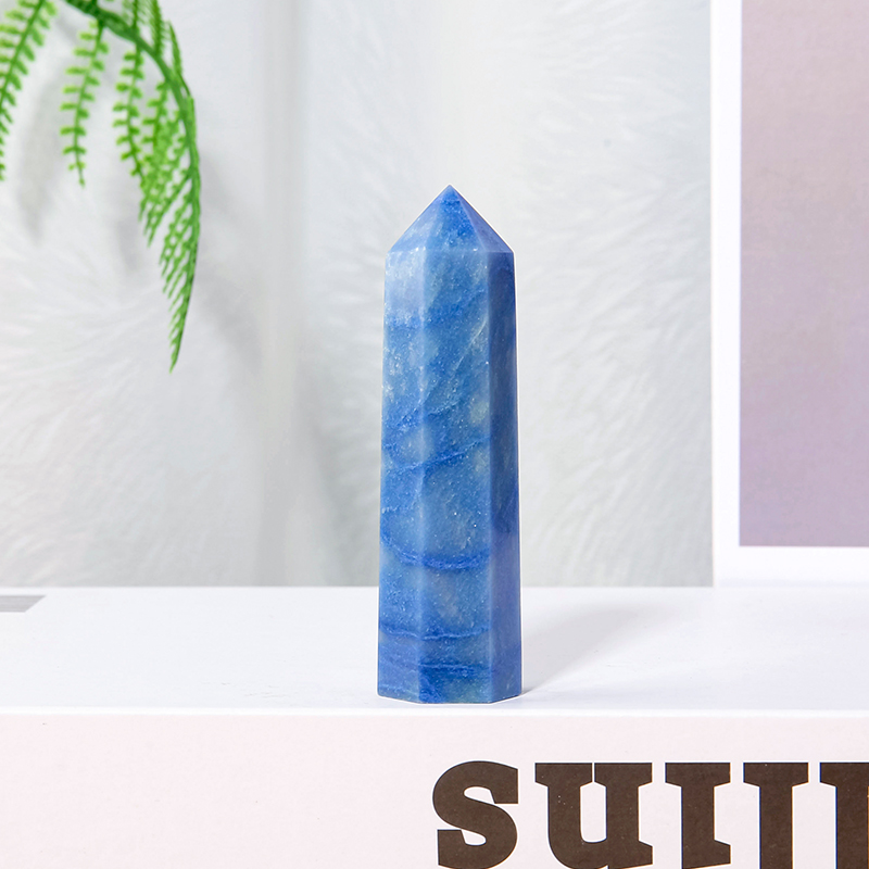 blue aventurine point