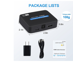 HDMI-compatible Audio Extractor 4K X 2K HDMItoHDMI Optical TOSLINK <strong>SPDIF</strong> + 3.5mm Stereo Extractor Audio Splitter with <strong>Usb</strong> Cable - Product Image 4