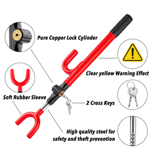 Vehicles Accessories Adjustable Length <strong>Car</strong> Anti Theft Security <strong>Lock</strong> Tool Steering Wheel <strong>Lock</strong> with 2 Keys - Product Image 4
