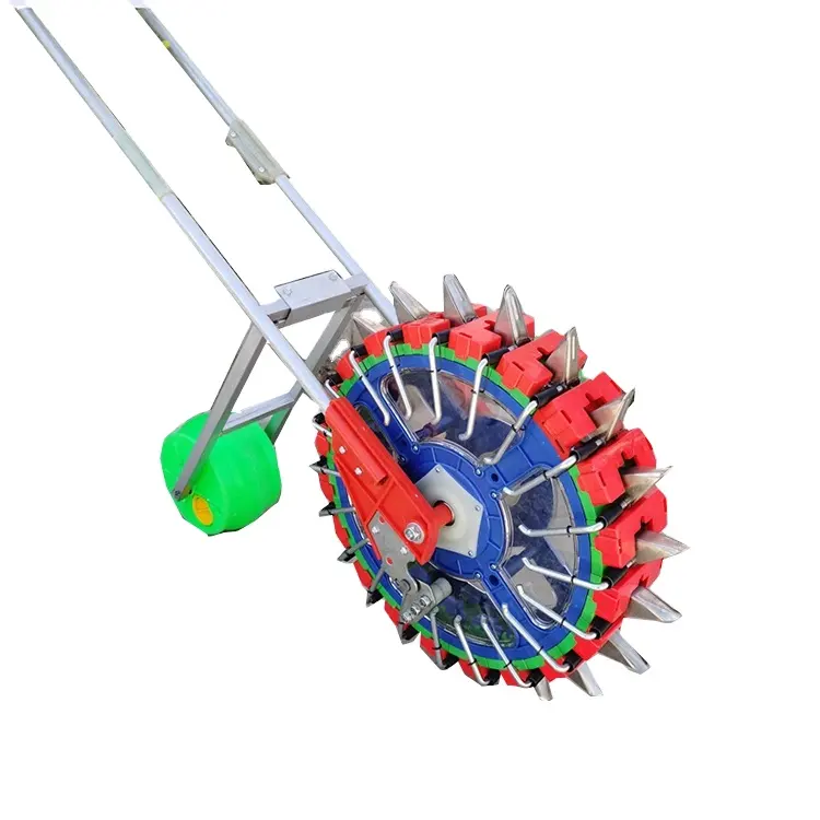 Maíz Algodón Cebolla Ajo Vegetal Frijol Semilla pequeña Sorgo Manual Máquina manual Sembradora con fertilizante