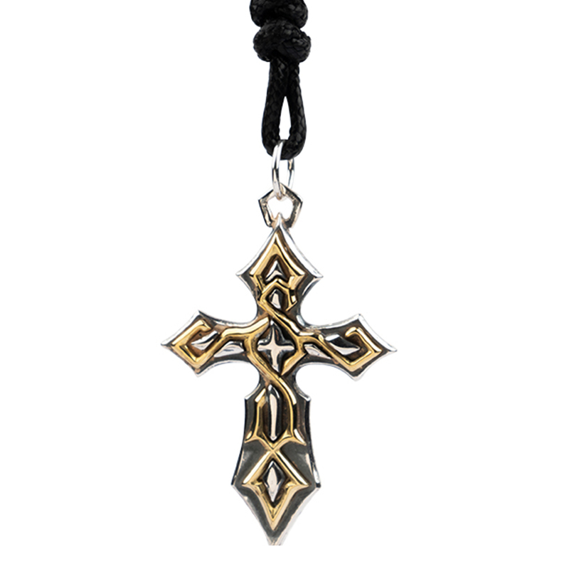 colgante de plata+cadena de cuerda