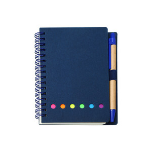 Custom Logo A5 Size Spiral <strong>Notebook</strong> <strong>with</strong> Sticky Tab Kraft <strong>Paper</strong> Hardcover <strong>Index</strong> Sticker Memo Note Pads Sticky - Product Image 5