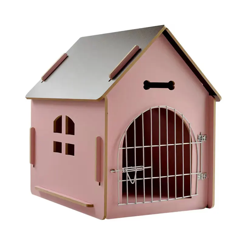 도매 이동식 휴대용 목조 개 하우스 애완 동물 하우스 실내 사용을위한 애완 동물 하우스